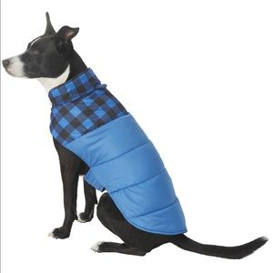 Frisco Boulder Plaid Insulated Dog/Cat Puffer Coat